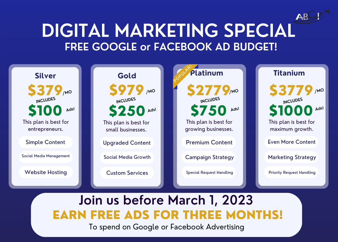 Marketing Lab Pricing Table