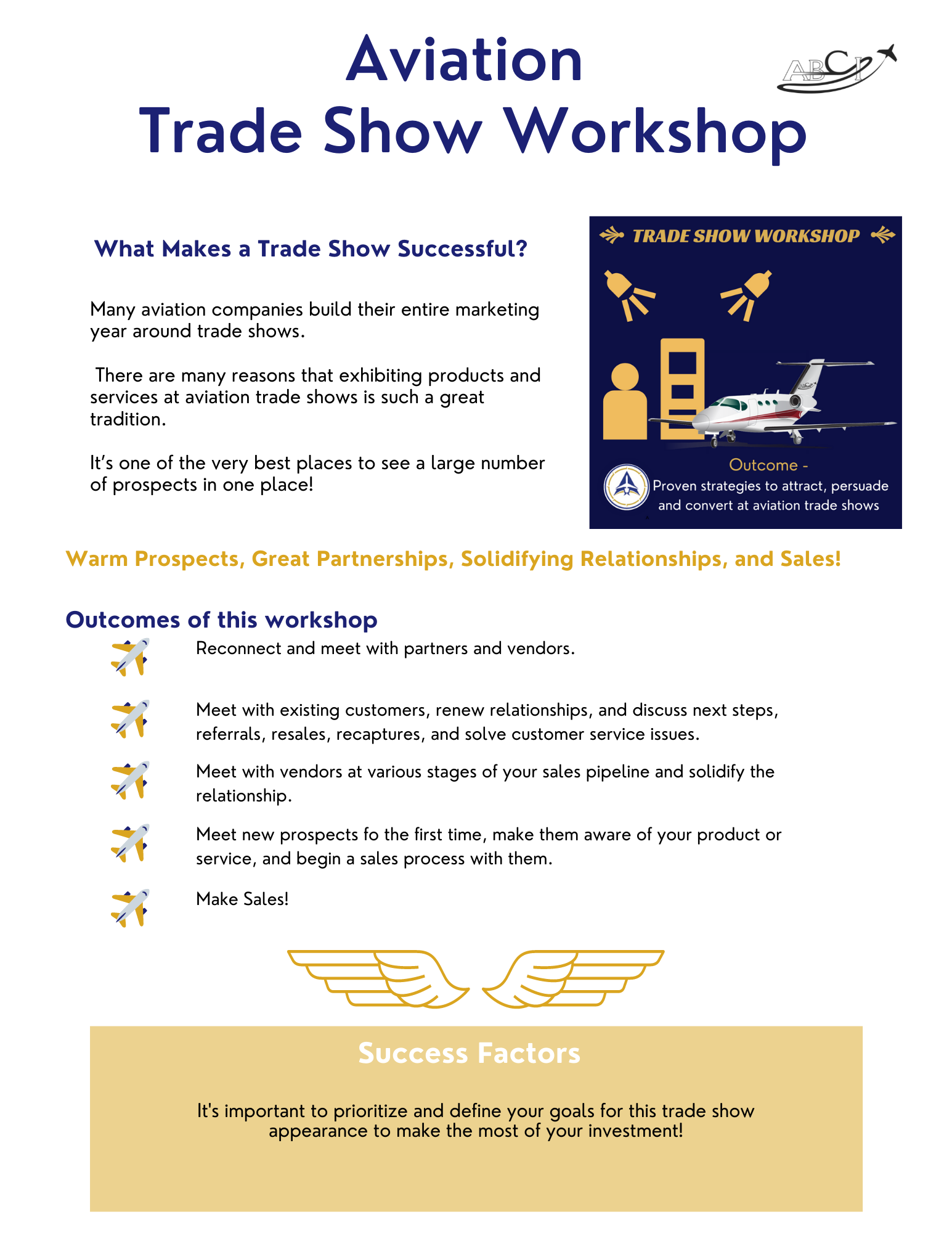 Aviation Trade Show Workshop